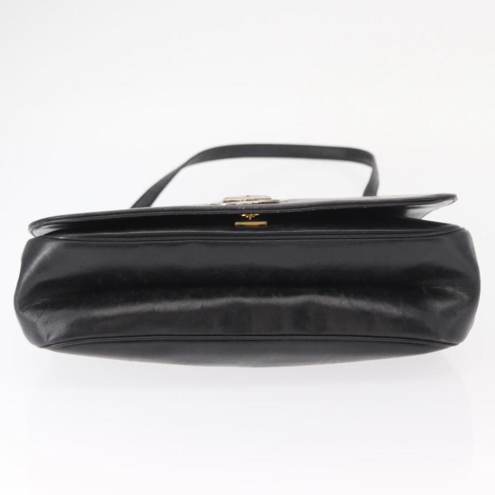 Christian Dior Hand Bag Calf Skin 2way Black Silver Auth 160958 - Picture 5 of 16